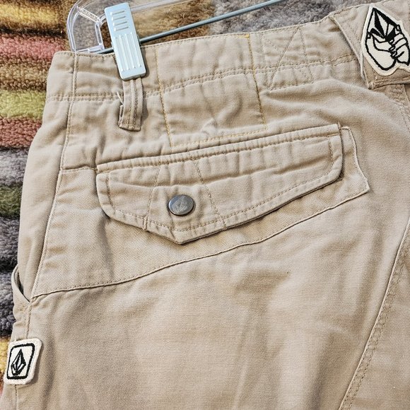 Volcom Tan Flat Front Men's Shorts - Picture 4 of 9